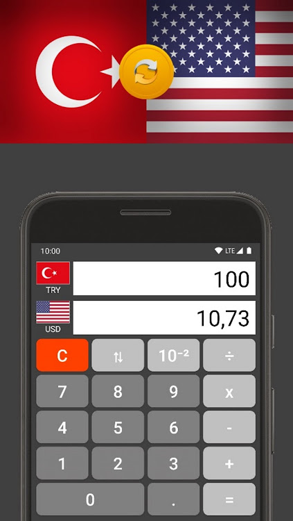 Турецкий конвертер валют. Lira Android.