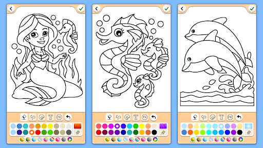 Dolphins coloring pages  screenshots 8