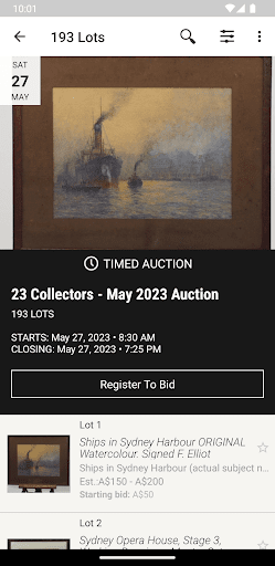23 Collectors Auction Screen 2