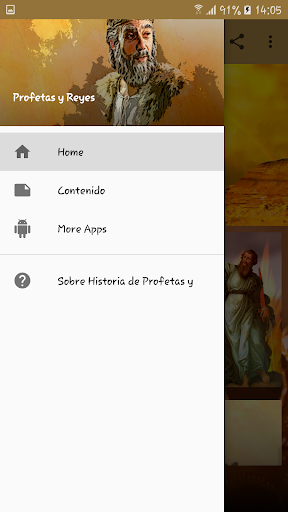 Android application Historia de Profetas y Reyes screenshort