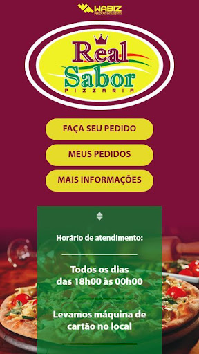 Android application Pizzaria Real Sabor screenshort
