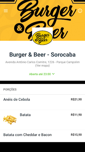 Android application Burger & Beer - Sorocaba screenshort