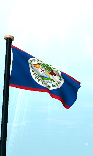 Belize Flag 3D Live Wallpaper Screen 2