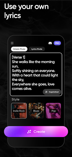 Screenshot of Saaz : AI Song Maker
