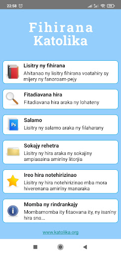 Android application Fihirana Katolika screenshort