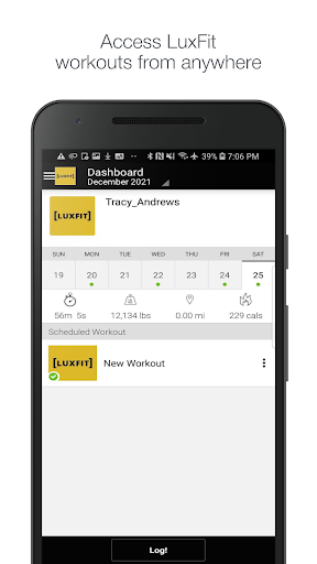 Android application LuxFit screenshort