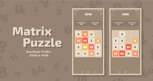 Android application Matrix Puzzle - 2048/4096 screenshort