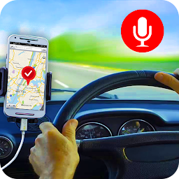 تصویر نماد GPS صوتی و مسیرهای رانندگی