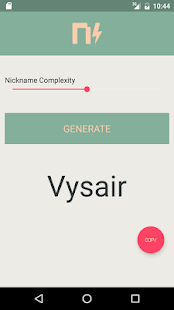 Nickname Generator Screenshot