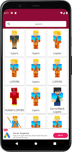 Skin de Lopers para Minecraft Screen 3