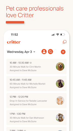 Critter - Pet Pros & Owners Screen 2