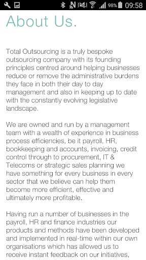 Total Outsourcing Web Screen 3