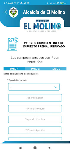Android application Trami App El Molino screenshort