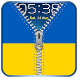 Ukrainian Flag Zipper Lock icon