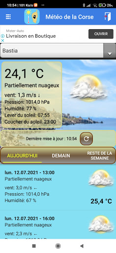 Météo de la Corse Screen 2