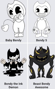 描き方 Bendy and the Ink Machineのおすすめ画像3