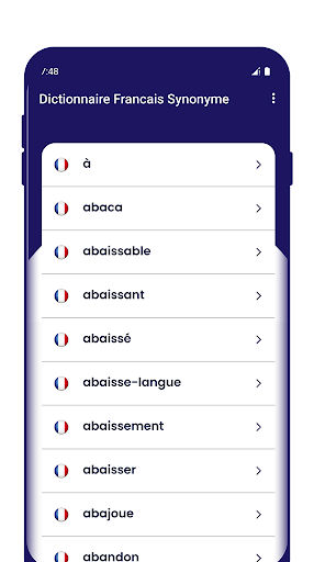 Dictionnaire Francais Synonyme Screen 2
