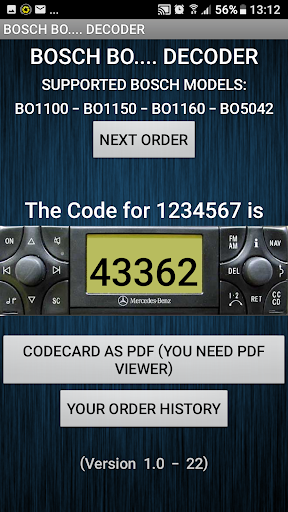 Radio Code DeBoschCoder screenshot 1