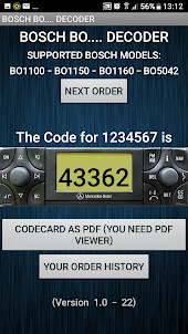 Radio Code DeBoschCoder