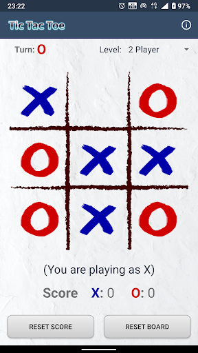 Android application Tic Tac Toe screenshort