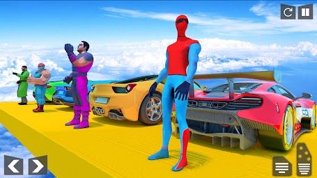 SuperHero Mega Ramp: Car Games