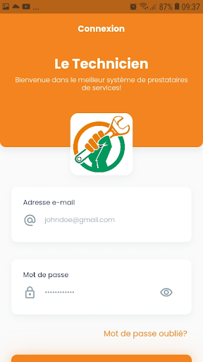 Technicien Togo Screen 2