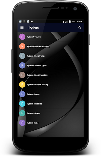 Android application Learn - Python Programming screenshort