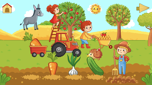 Funny Farm for toddlers. Kids puzzle with animals!  screenshots 14