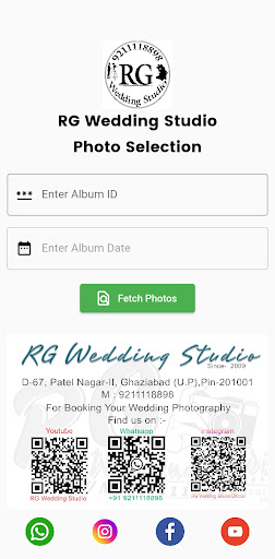 Android application RG Wedding Studio screenshort