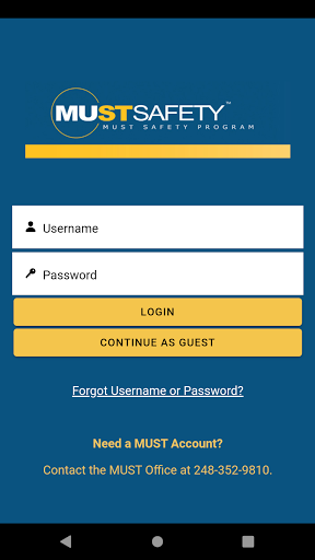 MUST Safety Program Screen 2