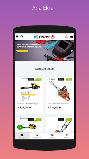 Android application Yapımda screenshort