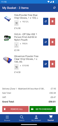 Gloveman Supplies Screen 3