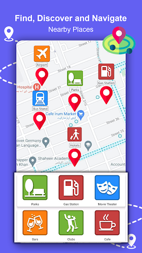 GPS navigation, maps & route Screen 3