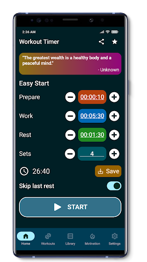 Workout Timer: HIIT, Tabata Screen 2