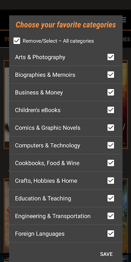 eBooks for Kindle Screen 3