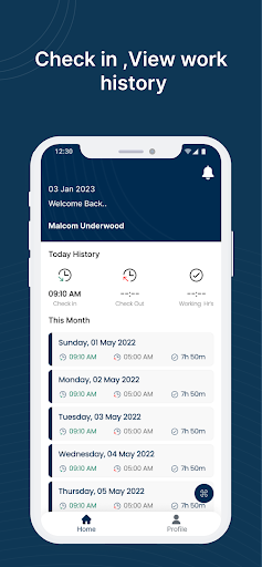 Unifi Solutions Check-in Screen 2