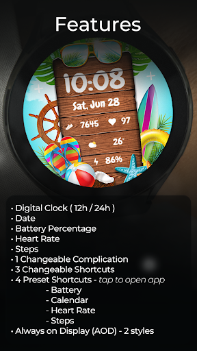 TVV Summer Watch Face screenshot 3