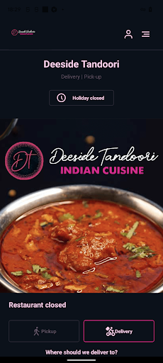 Android application Deeside Tandoori screenshort