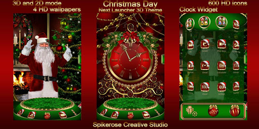 Android application Christmas Day 3D Next Launcher screenshort