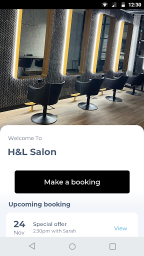 Android application H&L Salon screenshort