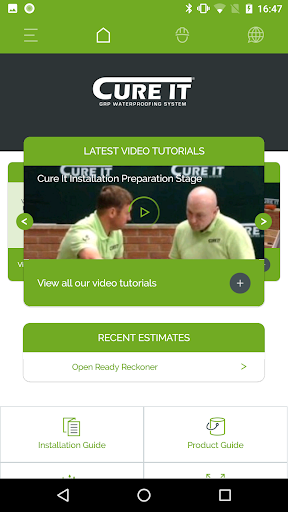Android application Cure It GRP screenshort