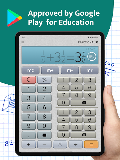 Screenshot of Fraction Calculator Plus