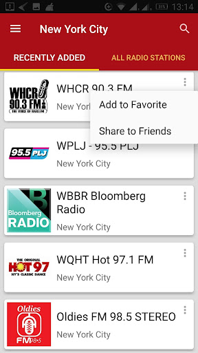 New York City Radio Stations Screen 2