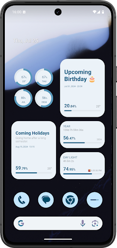 Android application Yearly Progress screenshort
