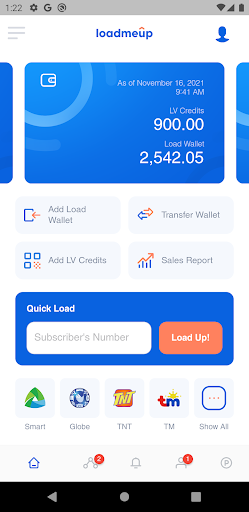 Android application Loadmeup screenshort