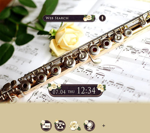 Android application Rose & Flute Theme screenshort