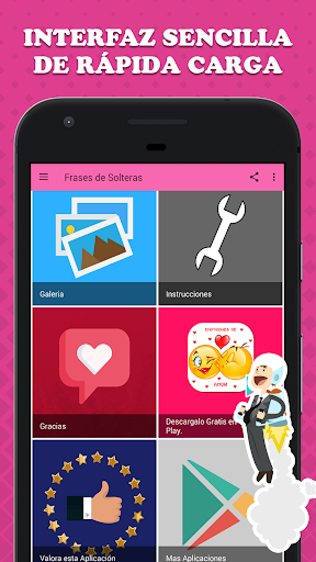 Android application Frases de Solteras screenshort