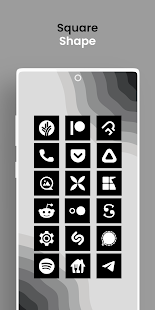 Square Black - Icon Pack Screenshot