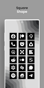 Squared Black - Icon Pack