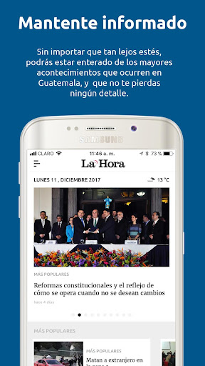 Android application La Hora screenshort